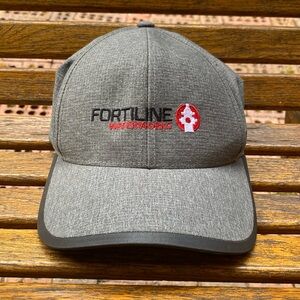 Fortiline waterworks gray full 6 panel baseball style cap adjustable back strap